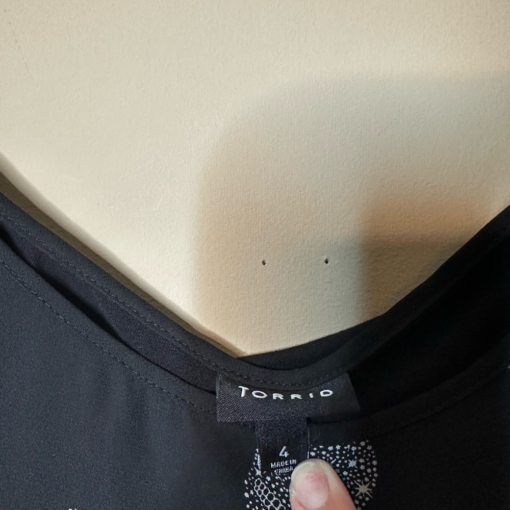 Torrid Black Top with Skull Pattern - Picture 3 of 3